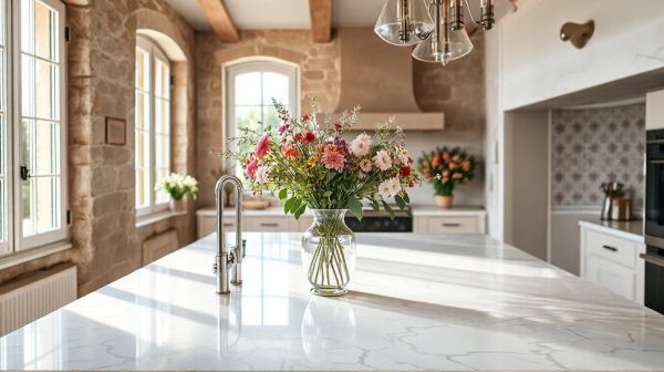 Réinventez votre espace avec une cuisine en marbre à Aix-en-Provence